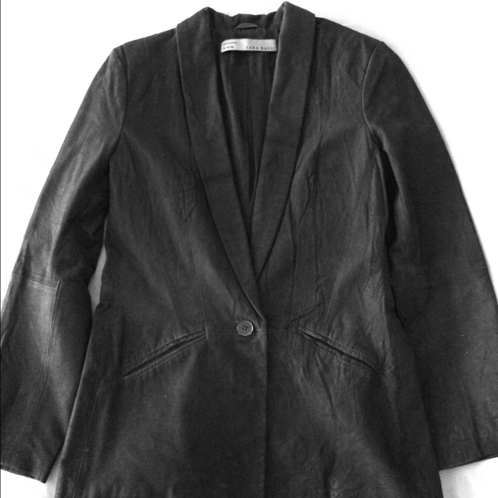 Black Leather Blazer